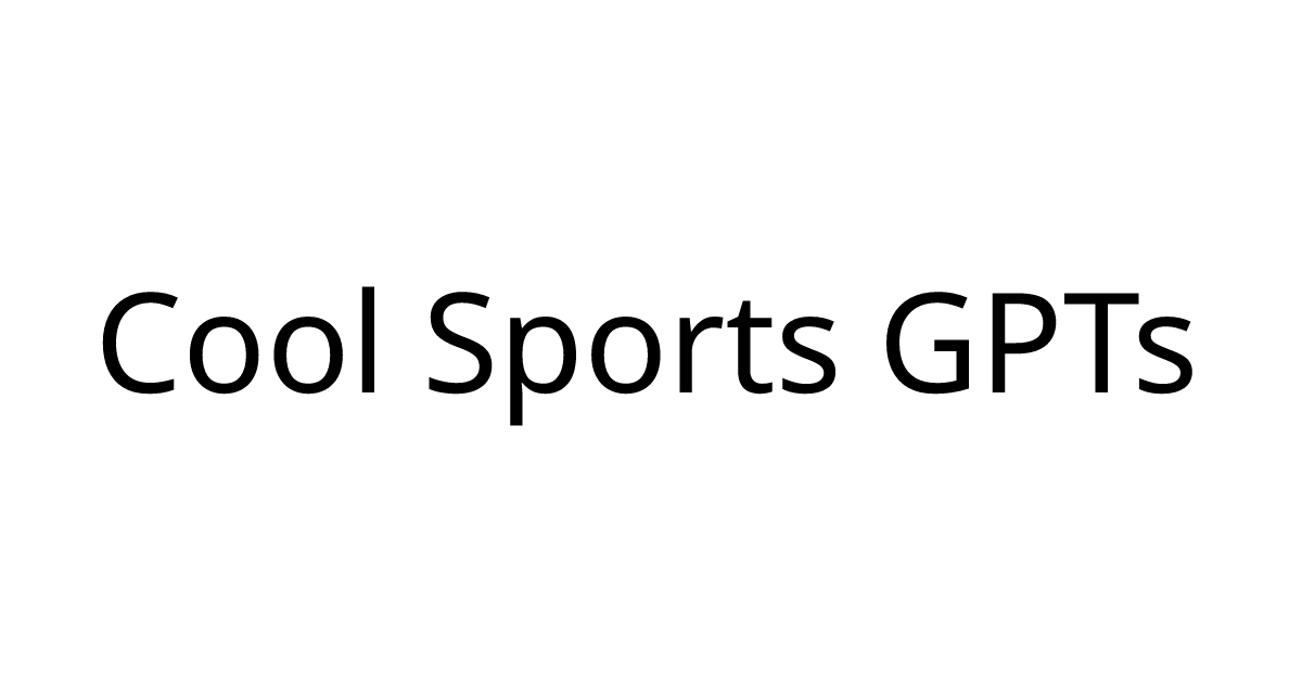 Cool Sports GPTs