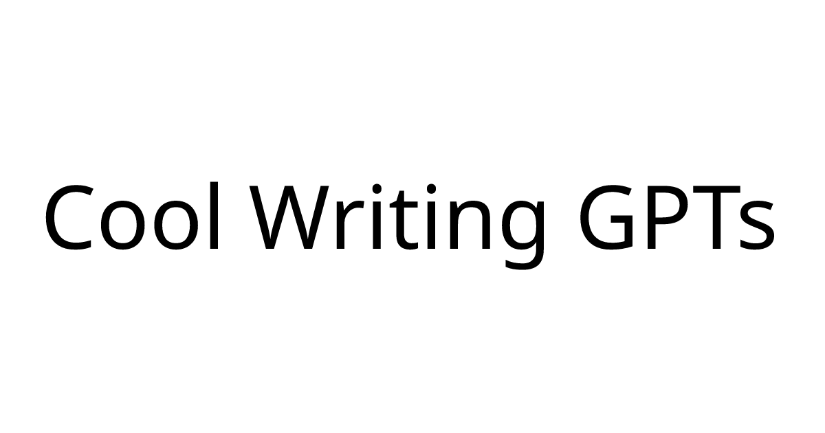 cool-writing-gpts